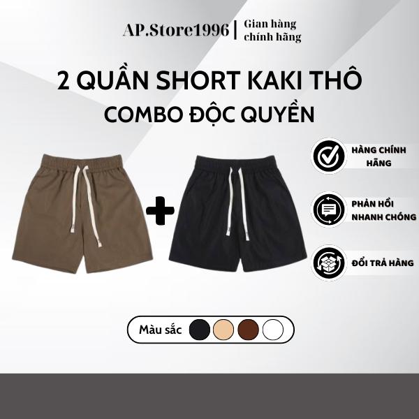 AP.Store form trên gối trẻ trung Menswear Nam Thun quần ngố quan short