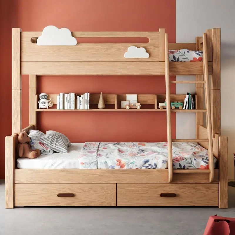 【SG Sellers】Beechwood Children'S Beds Bunk Beds High Low Beds Bunk Beds Bunk Beds Multifunctional Storage Beds