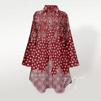 Gambar BATIK TRUSMI Kain Panjang Batik Bahan Katun Cap Mega Mendung Komb Bunga Kirbung - MERAH dari BT Batik Trusmi Official Kab. Cirebon 4 Tokopedia