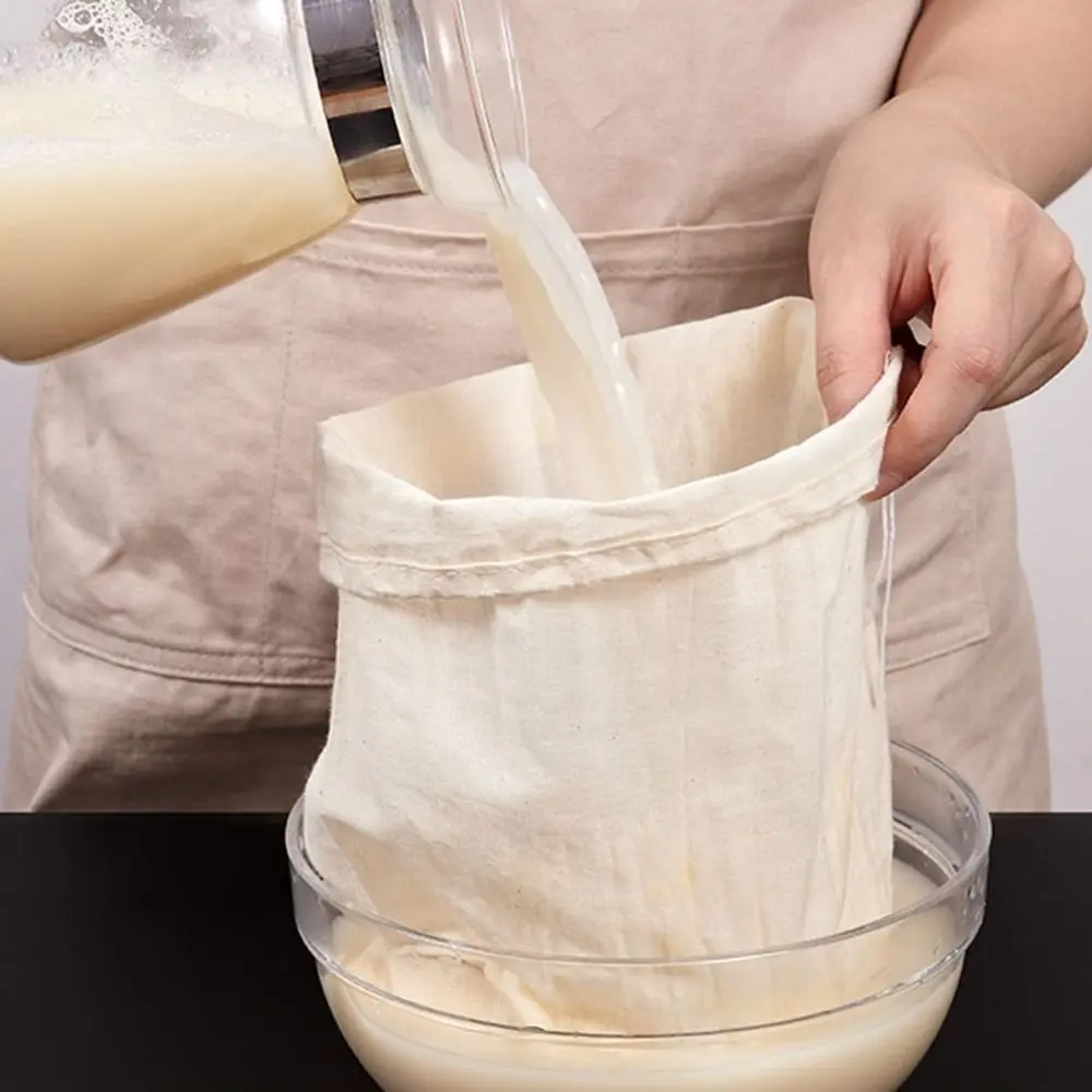 Beg Penapis Boleh Digunakan Semula, Penapisan Mudah Alih, Sesuai untuk Keju, Teh, Yogurt, Kopi, Susu Kacang, Beg Kain Keju, Beg Teh, Beg Susu Kacang, Ketibaan Baru