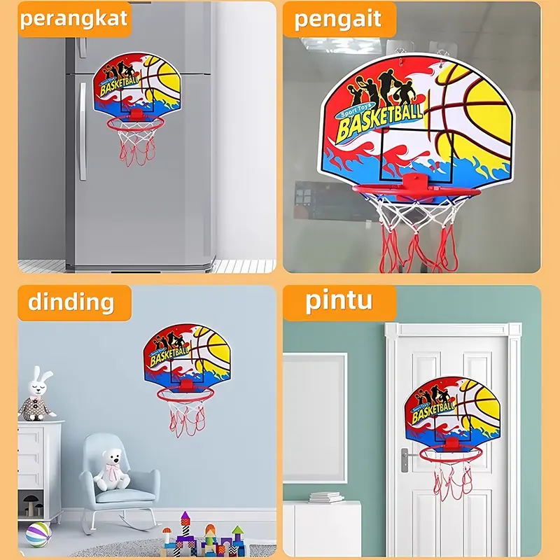 IKUBABY Mainan Anak Ring Basket Bola/Mainan bola basket berusia 2-13 tahun/olahraga dan kebugaran 4