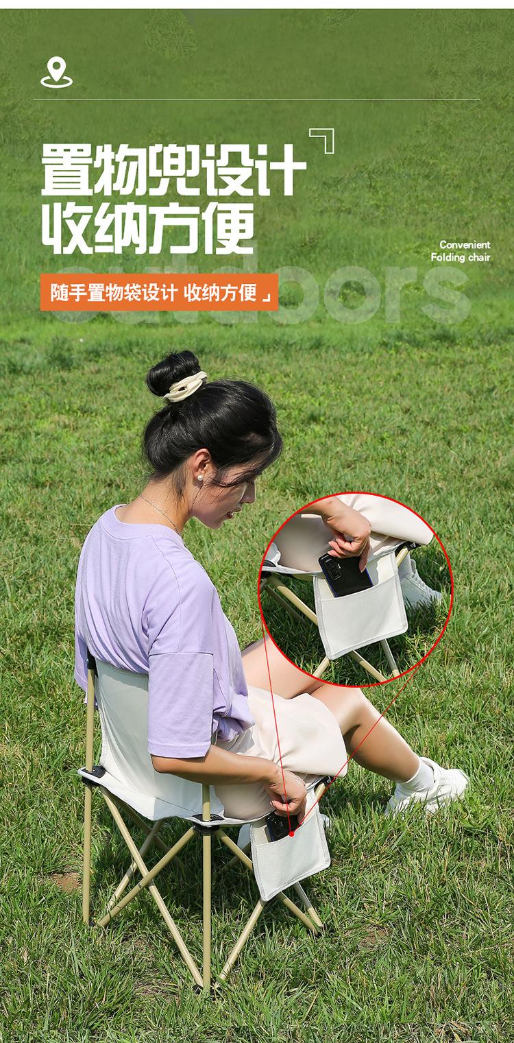 Product Introduction of Outdoor folding chair Field sketch fishing stool Portable BBQ family camping Oxford cloth folding chair 12