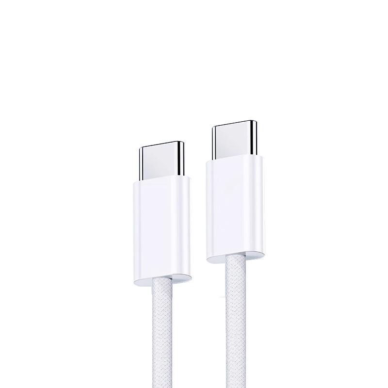 Cáp dệt C sang C, dành cho iPhone 15 và Huawei, hỗ trợ sạc siêu nhanh 60W, Đầu TYPE C kép 3