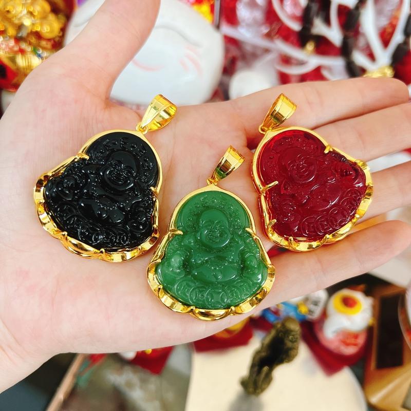 Mặt dây chuyền phật di lặc bọc vàng loại 1 hàng cao cấp