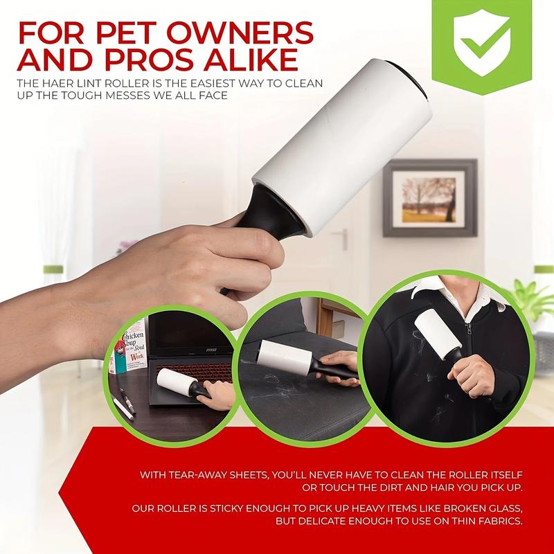 Extra-Sticky Lint Roller for Pet Hair Removal 60 Sheets/Roll,Ideal for Dog & Cat Owners,Perfect for Clothes & Furniture Cleaning 2