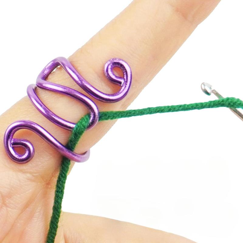 Handmade Crochet Tension Ring, 1 Count Adjustable Yarn Tension Control Ring, Crochet Knitting Machine Accessories, Gift for Crocheters Knitters 0