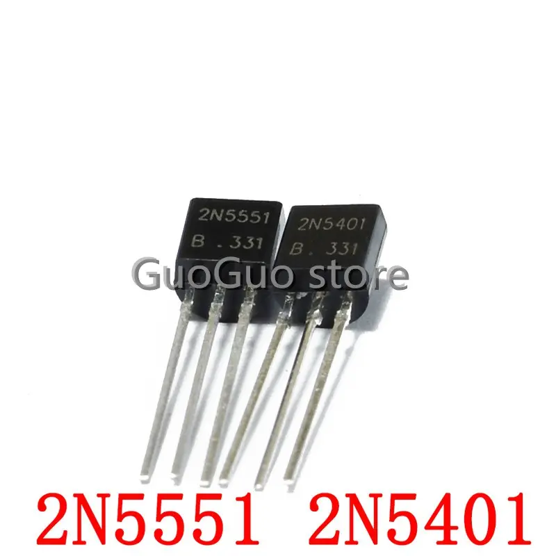 200PCS 2N5551 2N5401 5551 5401 TO-92 (100PCS* 2N5401+100PCS* 2N5551 ) Bipolar Transistors BJT PNP Gen Pr Amp new original on sale