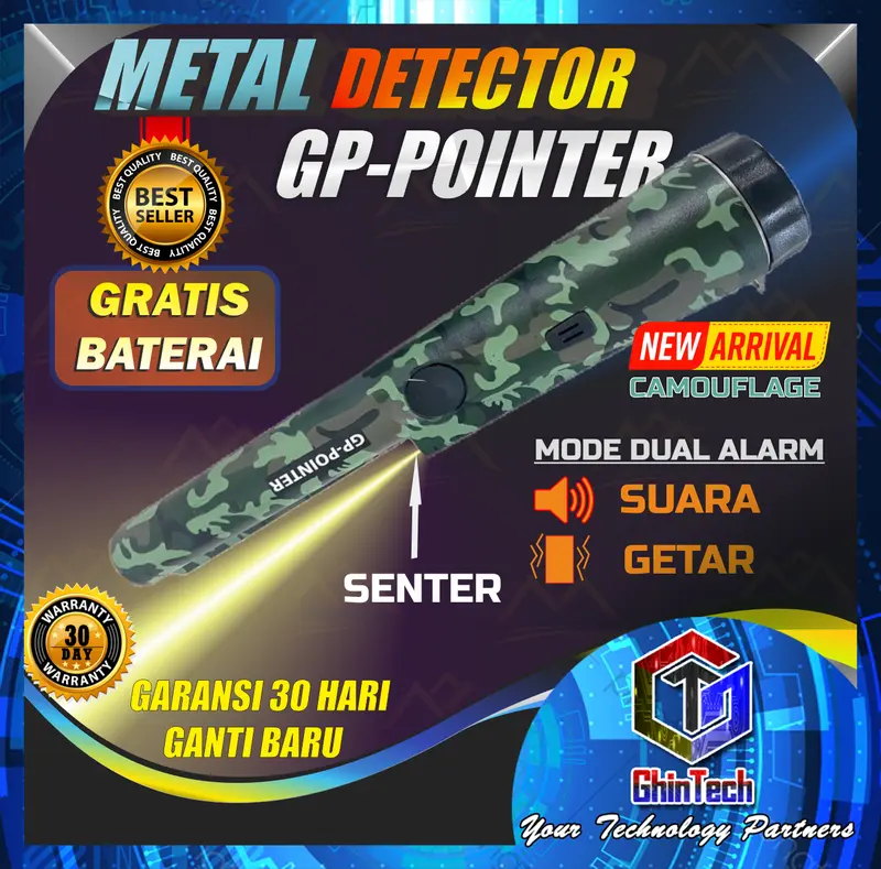 GP Pointer Metal Detektor / Alat Deteksi Logam Metal Emas Perak 1