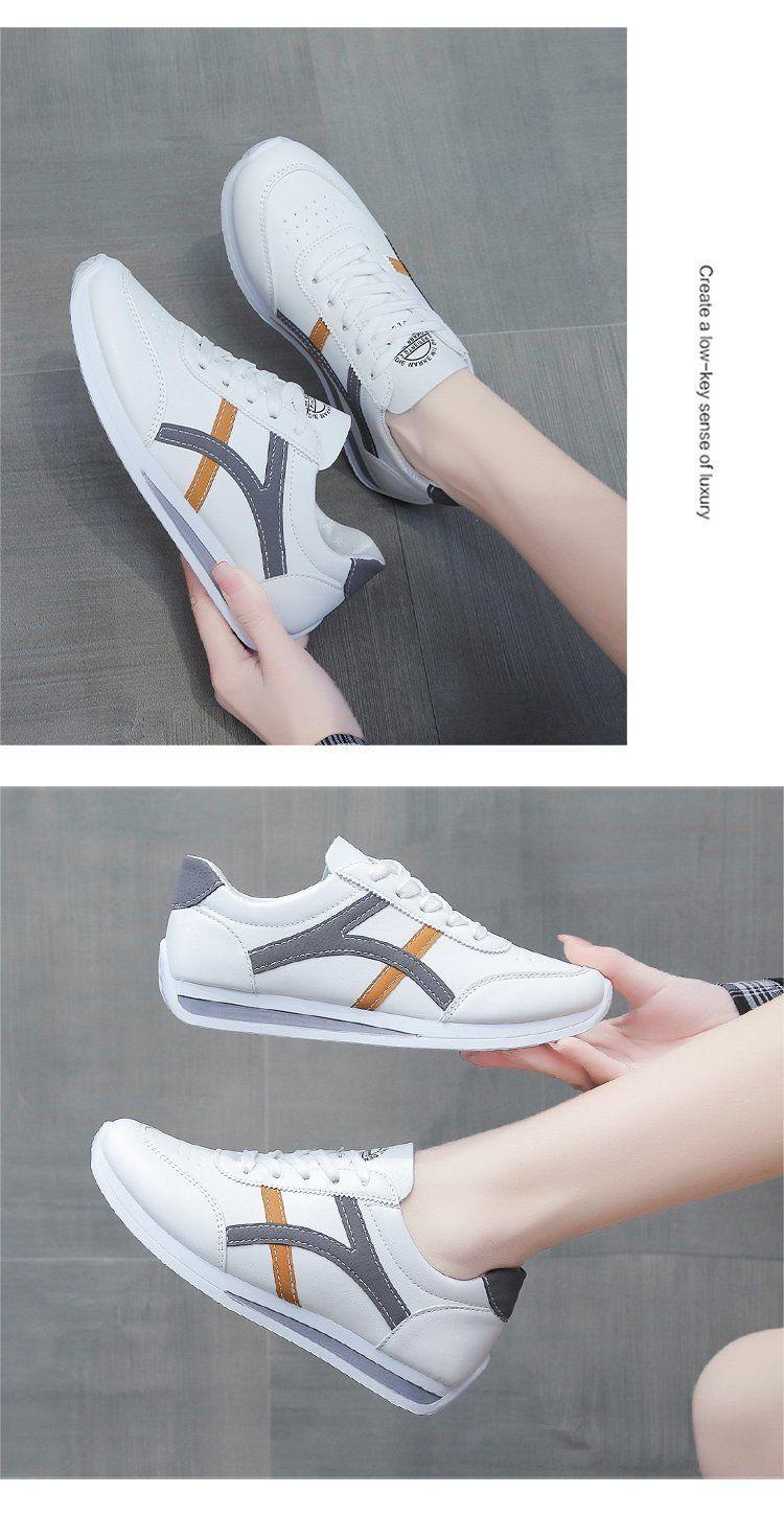 Product Introduction of Argan White Shoes for Women 2024 New Autumn Korean Style Versatile Students' Street Shot Sports Casual Flat Skateboard Shoes Women's Shoes 12