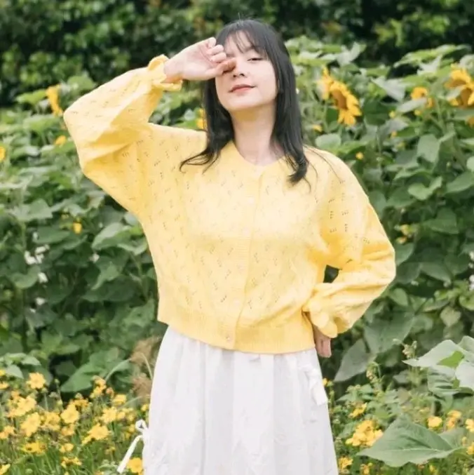 POPYCARDY/CARDIGAN RAJUT WANITA/ATASAN RAJUT WANITA/CARDIGAN KANCING Polos Santai 6
