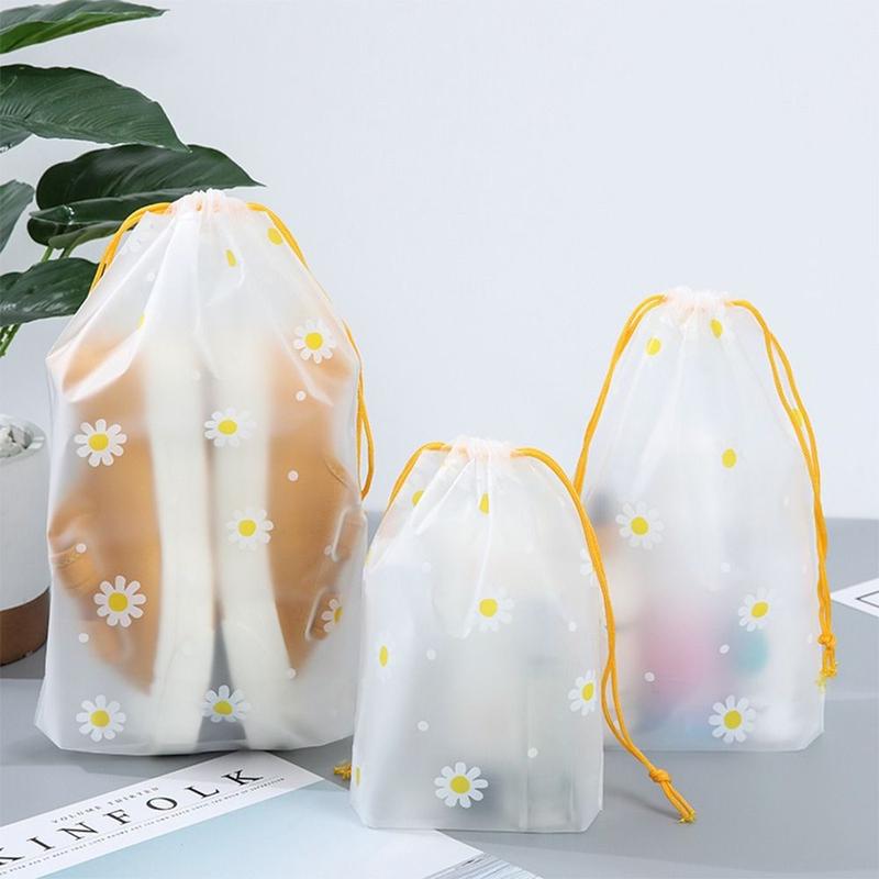 Product Introduction of Creative Cartoon Daisy Shoes Storage Bags Dust-Proof Waterproof Drawstring Bag Clothing Classified Moisture-proof Luggage Sorting Package Travel/Bussiness Trip 12