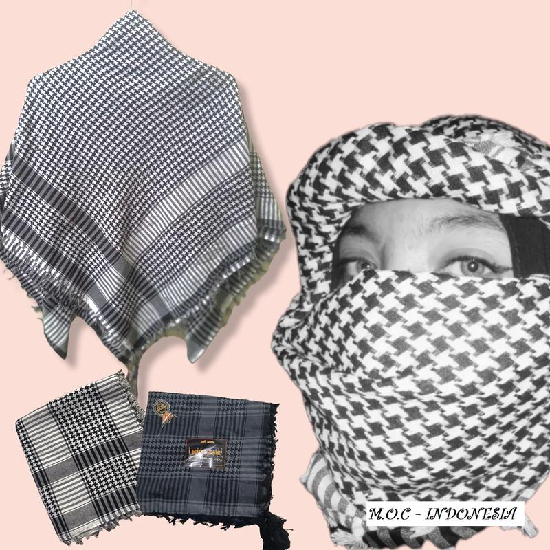 Sorban Hijab Wanita Model Sorban Palestina BahanPoliester Katun Kain Putri 7