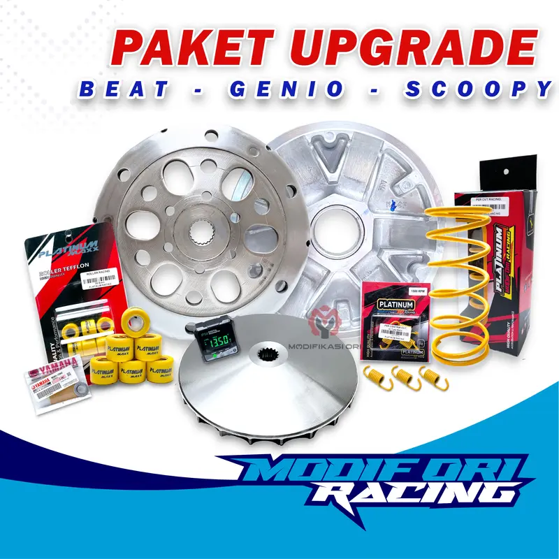 PAKET FULL-BEAT-GENIO-SCOOPY PAKET KIRIAN CVT UPGRADE CVT CUSTOM BUBUT Motorcycle 0