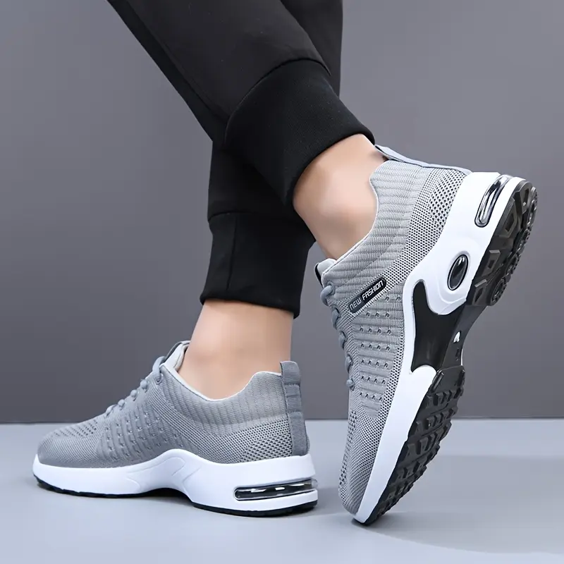 Men'S Athletic Running Shoes, Walking Footwear, Fashionable Fitness Sneakers for Men, Breathable, Lightweight, Comfortable - Fabric Upper, PVC Sole, Lace-Up Closure, with Striped Pattern 7