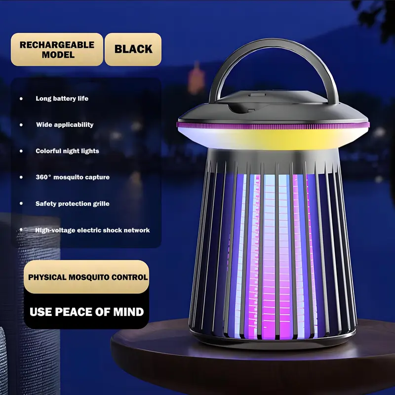 Mosquito Killer, 2000mAh High Power Electronic Mosquito Killer, Flytrap Patio Insect Killer for Home, Kitchen, Backyard 2