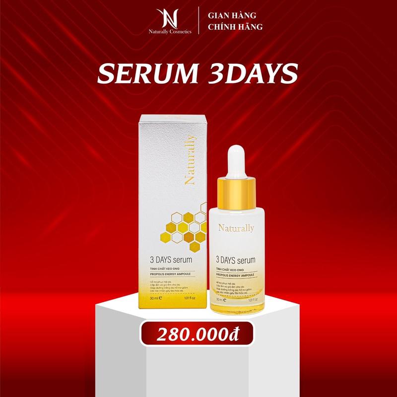 Serum 3Days Tinh Chất Keo Ong - Hổ trợ cấp ẩm dưỡng trắng phù hợp với tất cả loại da