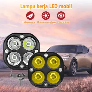 2PCS Lampu Sorot Tembak LED Cr-ee Bar CWL 4 Titik Mata 40 Watt Mobil Motor 40W 9 - 36 Volt 12V 24V Worklight Car