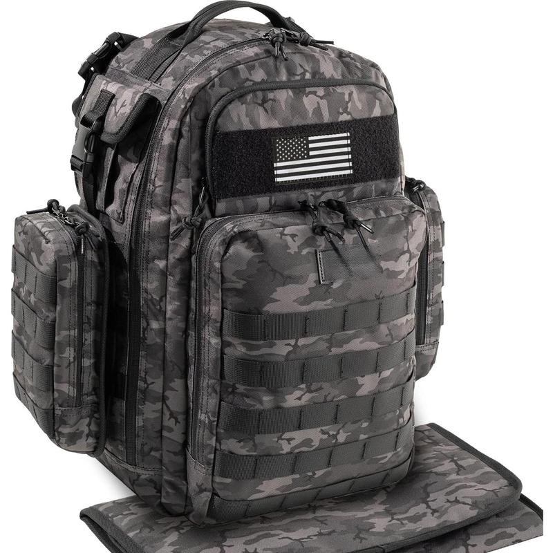 TikTok Shop Dad Diaper Bag Mens Diaper Bag Backpack with Diaper Changing Mat Military Diaper Backpack