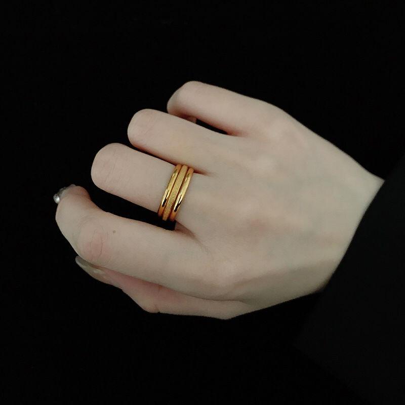 Product Introduction of Yuki's 3pcs New Fashion Rings For Women Jewelry Wedding Adjustable Opening Of Three-piece Suit Engagement Stainless Steel Three Ring Set 11