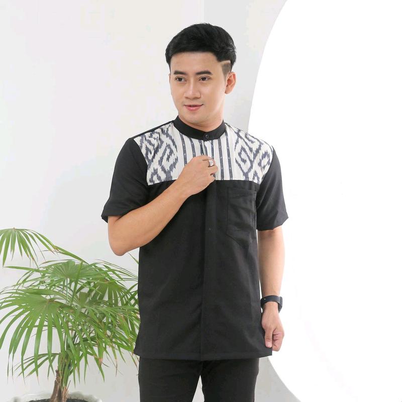 Kemeja tenun | baju koko pria | baju ramadhan | baju tenun 2