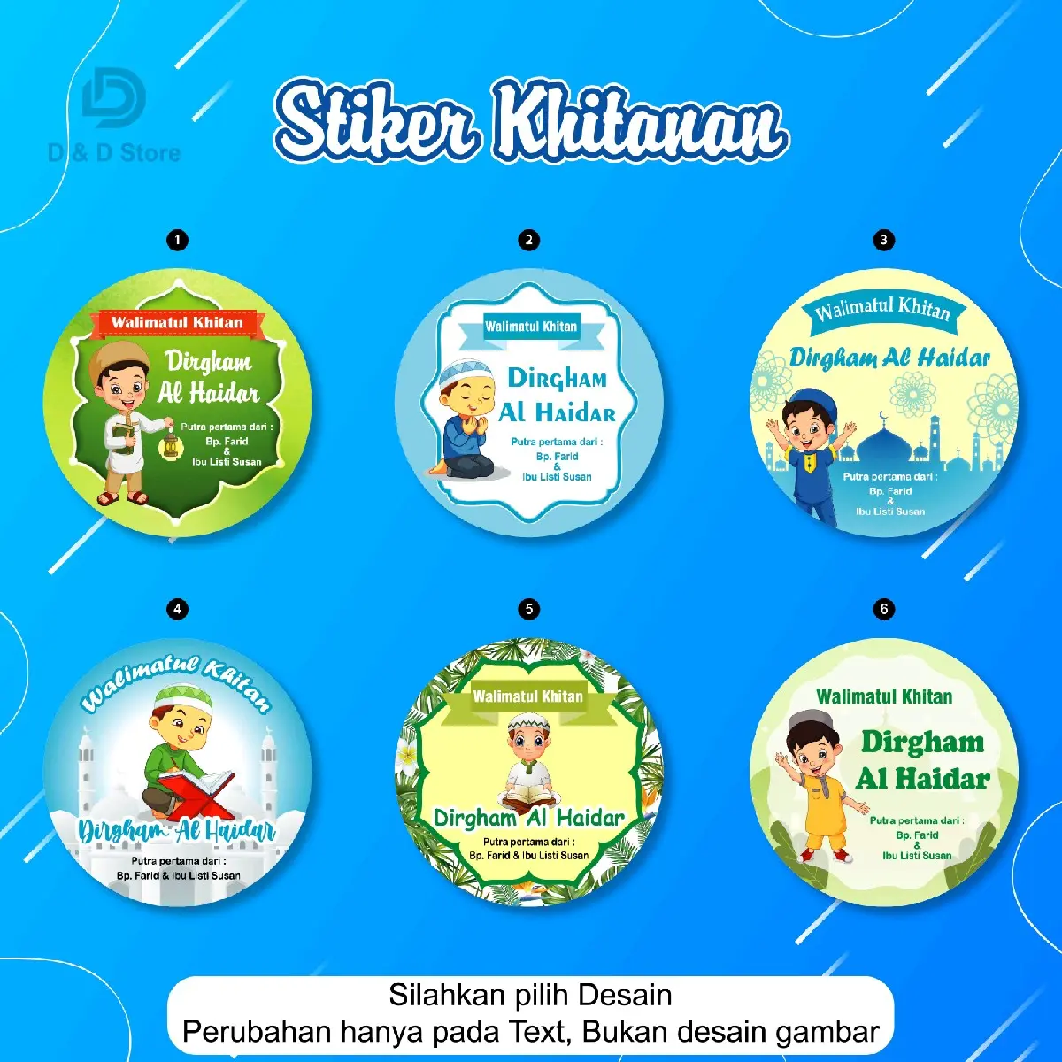 (isi 25Pcs) Stiker Khitanan / Tasyakuran Khitan - Shop | Tokopedia