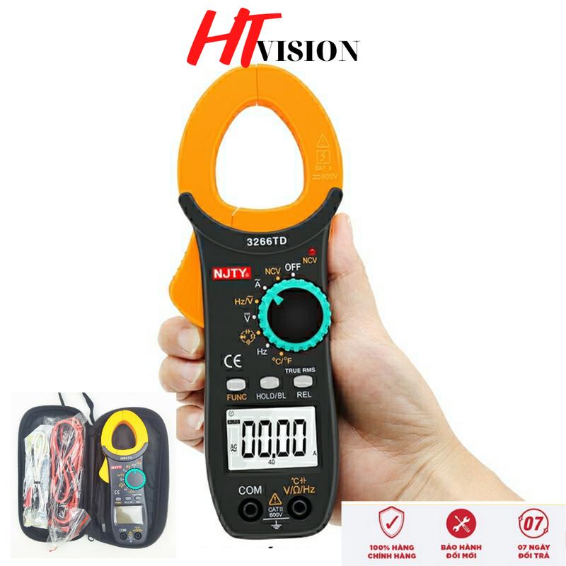  Ampe kìm Đồng hồ kẹp dòng vạn năng NJTY 3266TD đo tụ tần số nhiệt độ điện trở điện áp 