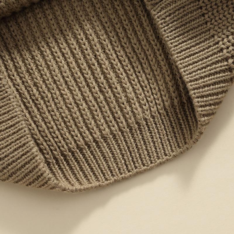 Product Introduction of Baby Solid Color O-neck Sweater, Loose Fit Long Sleeve Knitted Pullover for Autumn, Winter 36