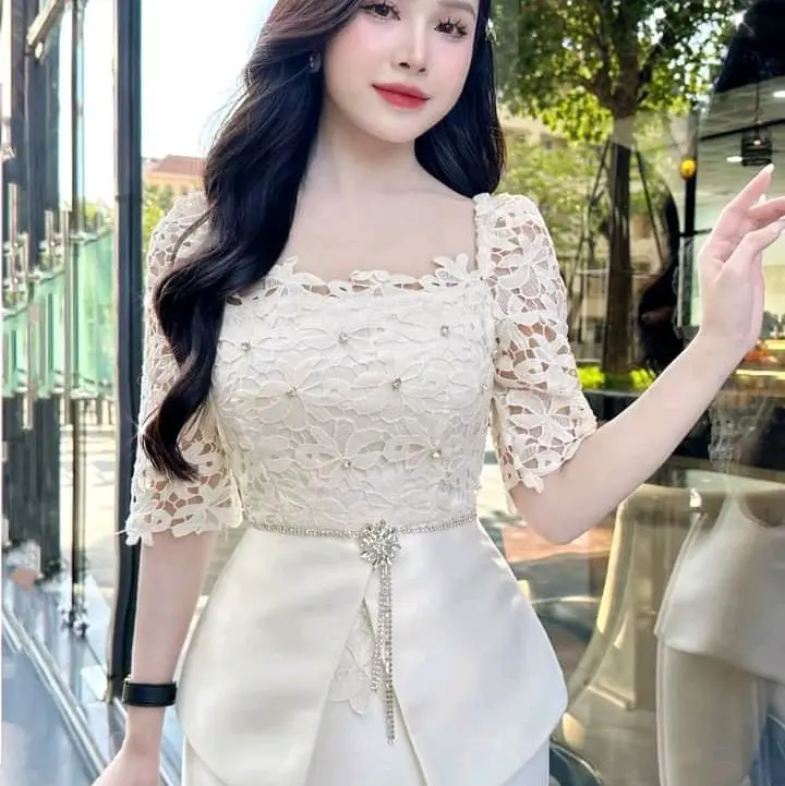 Váy Ren Thiết Kế Sang Trọng Quý Phái Đi Tiệc Sự Kiện Đi Làm V5317 DVC