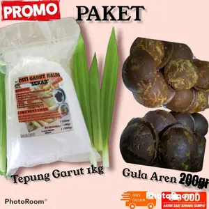 Tepung Garut 1kg free gula aren 200gram Organik Alami Kelapa Bahan