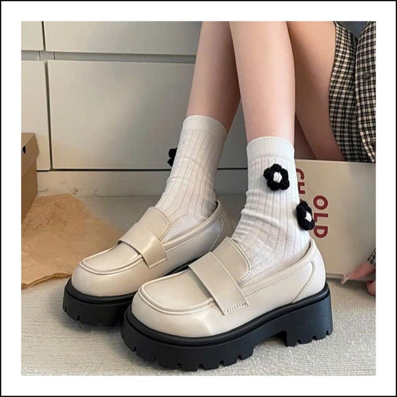 (FORM RỘNG LÙI 1 SZ) Giày Đốc Nữ Oxford Kiểu Basic Cao 6cm Phong Cách Tiểu Thư Sang Chảnh Shoes Leather Đế Cao Ms 1510