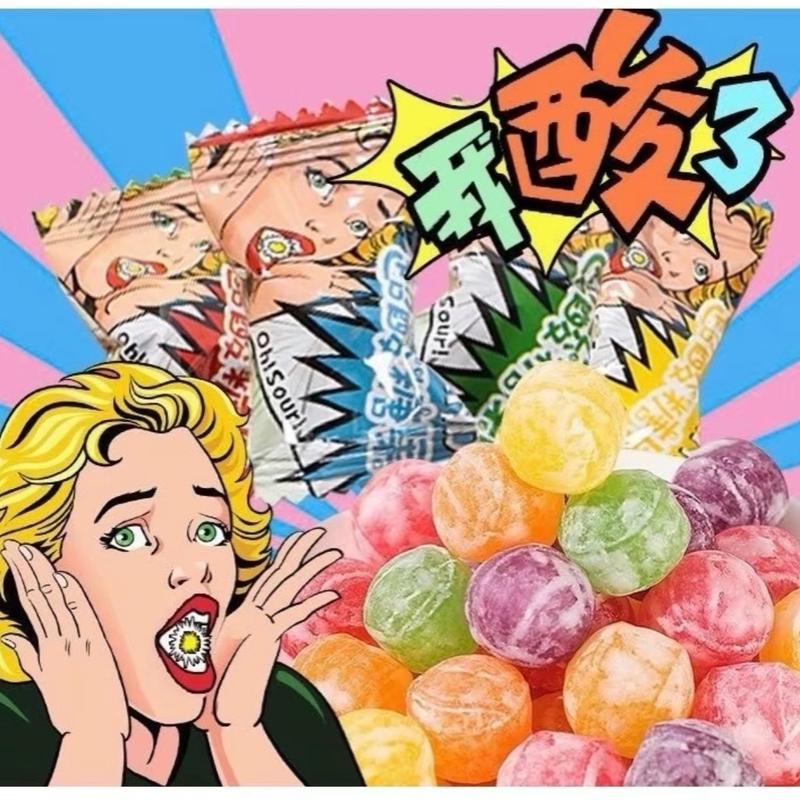  Kẹo Siêu Chua Nhất Thế Giới Bản Trung Kẹo Siêu Chua Mix Vị Kẹo Siêu Chua Candy 