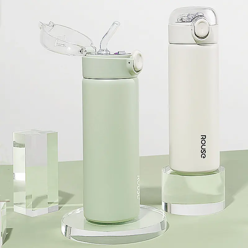 Bình Nước Thể Thao, Thời Trang, Dung Tích 380ml, Thép Không Gỉ, Bình Chân Không, Có Ống Hút, Cầm Tay, Cốc Giữ Nhiệt Dễ Thương, Thích Hợp Cho Du Lịch, Bình Nước Giữ Nhiệt, Bình Nước, Cốc Giữ Nhiệt
