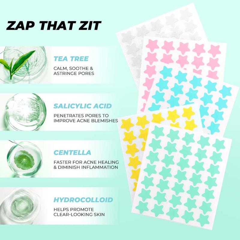 Product Introduction of Mixed Size Star Design Gentle Soothing Acne Patch, 200pcs/box, Portable Invisible Acne Patches, Deep Cleansing Acne Sticker, Skin Care Product, Valentine's Day Gift 157
