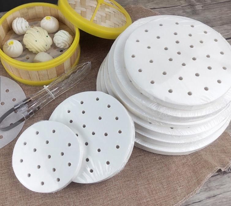 Xấp 100 tờ giấy nến tròn chống dính lót nồi chiên không dầu 23cm