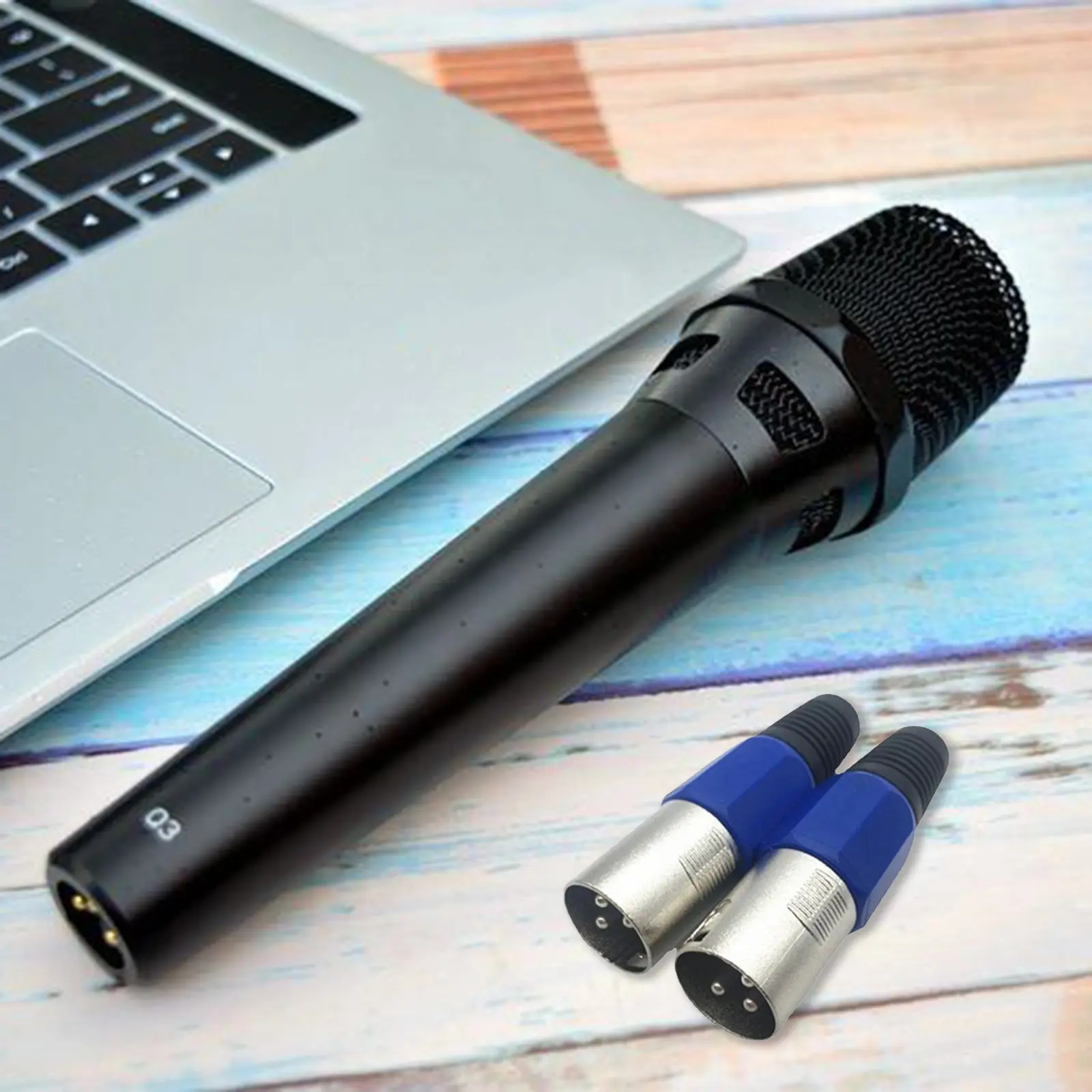 3P Three-core Female Plug Microphone Adapter Connector Audio Cable Mic ...