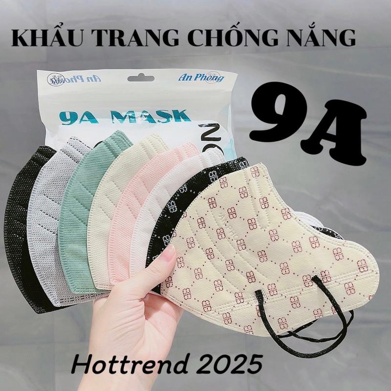   Hottrend 2025  Combo 100 chiếc khẩu trang 9A chống nắng toàn diện 5 lớp  che phủ rộng 48kg đến 95kg kháng khuẩn polyester Phụ Kiện Voi Accessories Che Mặt cho Nam và Nữ An Phong Mask 