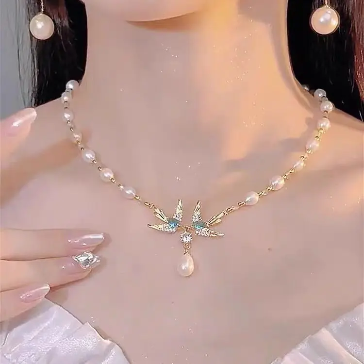 Vòng Cổ Ngọc Trai, Thiết Kế Maigie Incessant, Dành Cho Nữ, Độc Đáo Và Tinh Tế, Thích Hợp Cho Các Sự Kiện Hạnh Phúc, Dây Chuyền Xương Đòn, Được Thiết Kế Cao Cấp Cho Mùa Xuân Và Mùa Hè