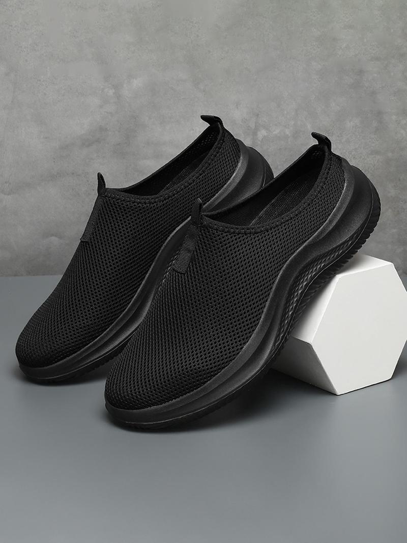 Product Introduction of Men's Mesh Breathable Lightweight Sneakers, Casual Comfortable Slip on Sports Running Shoes, Fashionable Sneakers for Daily Wear 4