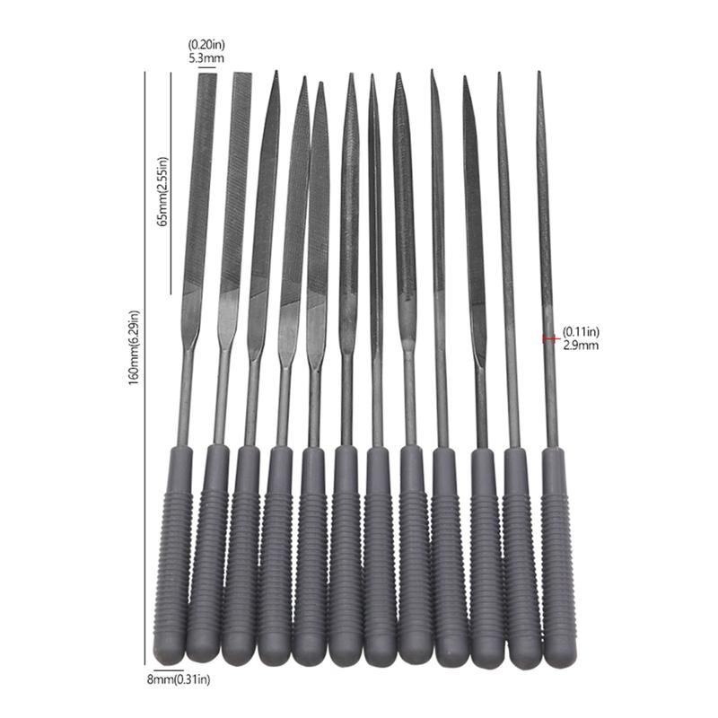 Product Introduction of 12Pack Diamond Mini Needle File Set DIY Wood Rasp File Needle Jewelry Polishing Carving Diamond File Hand Tool 0