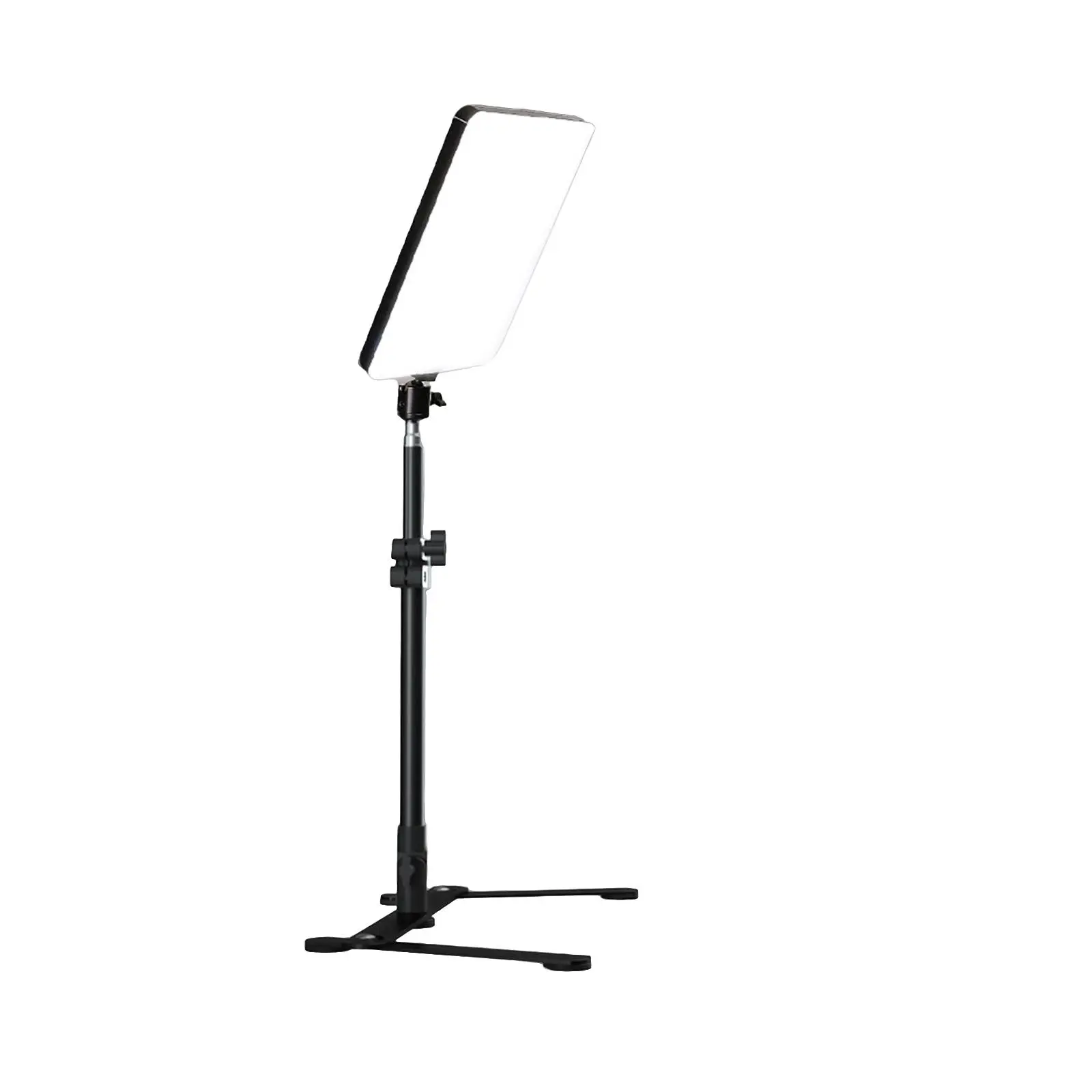 Portable Selfie Light with Stand, 1 Set Dimmable Video Conference Lighting with Adjustable Overhead Stand, Shooting Fill Light for Video Recording Zoom Live Streaming Make up Vlogging, LED Light
