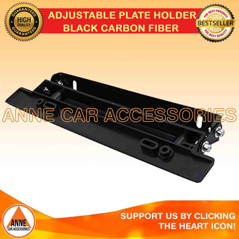 Product Introduction of Exclusive for Live Adjustable Tilting Car Plate Holder Black Carbon Fiber 2