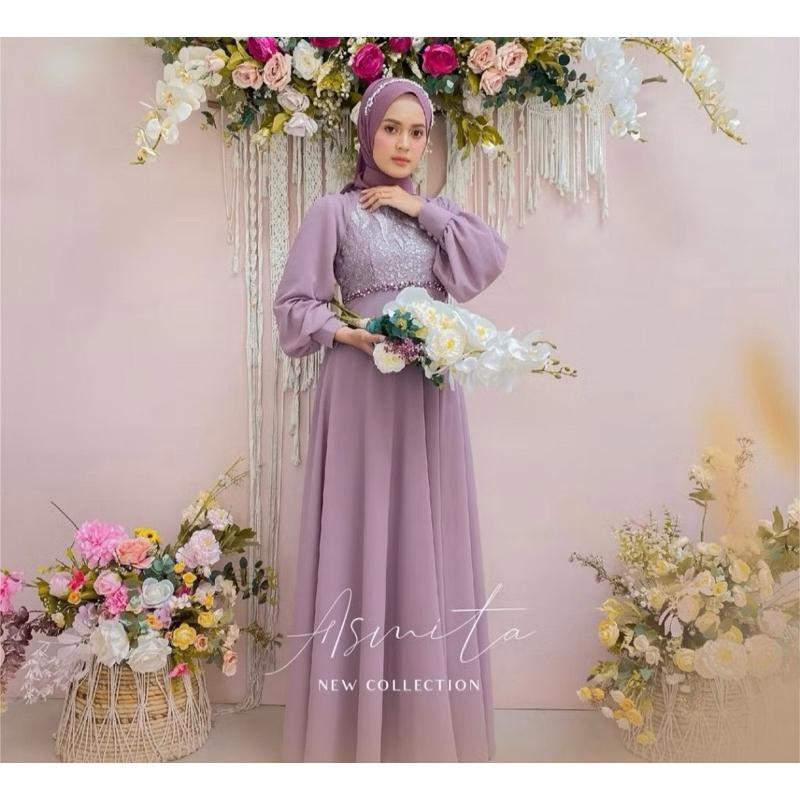 DRES PESTA DRES WISUDA GAUN PESTA GAUN KONDANGAN GAUN MUSLIMAH 1