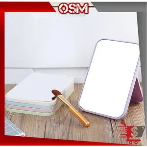 BISA COD C5184 Cermin Meja Minimalis dengan Bingkai Warna Pastel Kaca Rias MakeUp Multifungsi