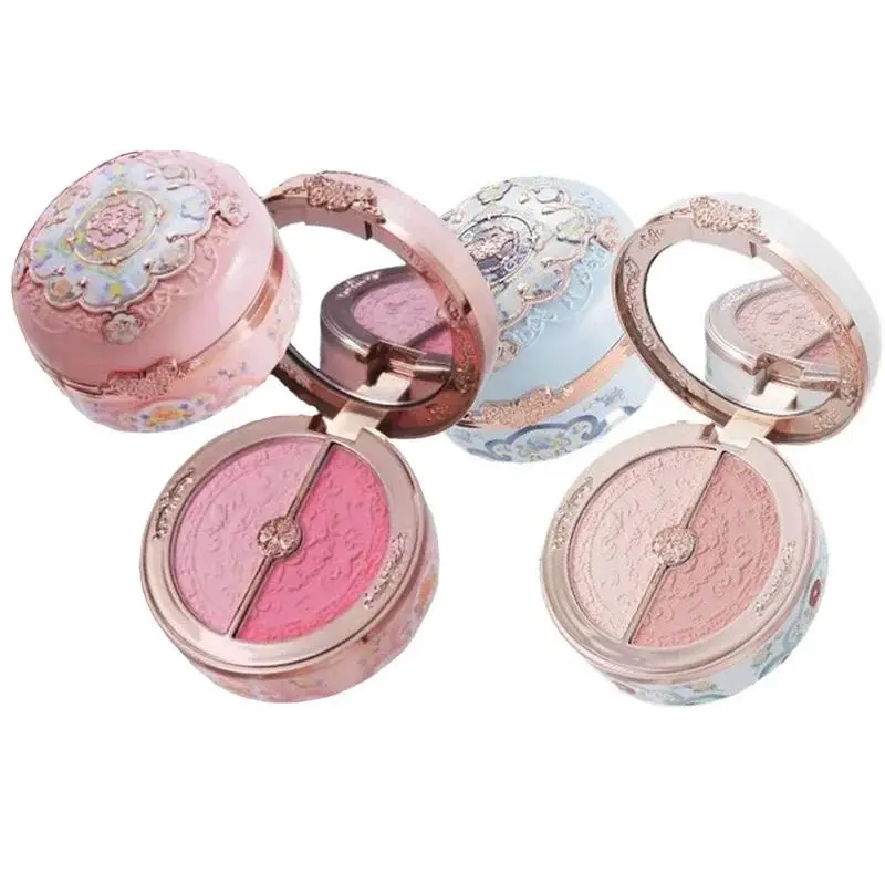 Flower Knows Blusher Butterfly Cloud Collar Collection Rouge Box Duo Blush For Dark Skin Peach Makeup For Cheeks Matte Finish Color Radiance Cosmetic