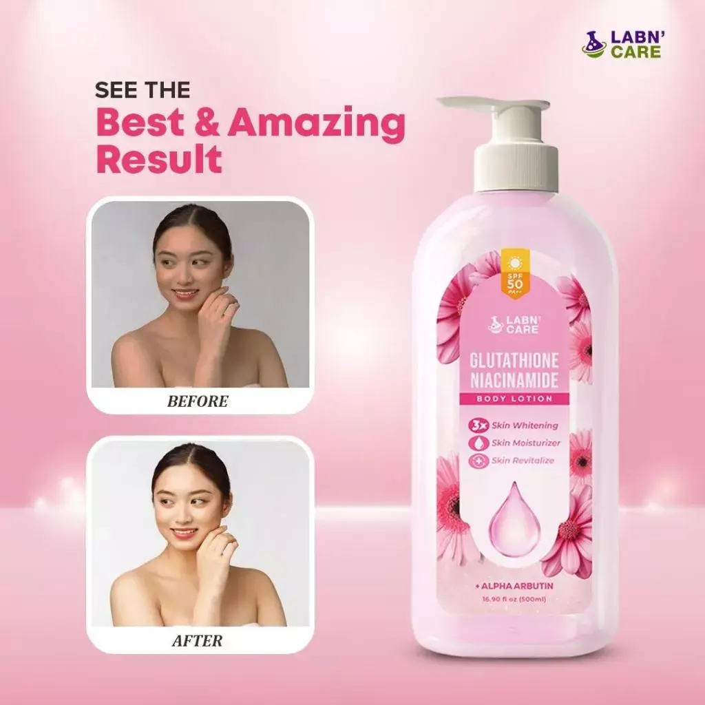 glutathione niacinamide body lotion Buy 1 Take 1】Labn' Care Glutathione Niacinamide Body Whitening Lotion 500ML  With SPF 50 PA++ Moisturizer Cosmetic Skin Repair