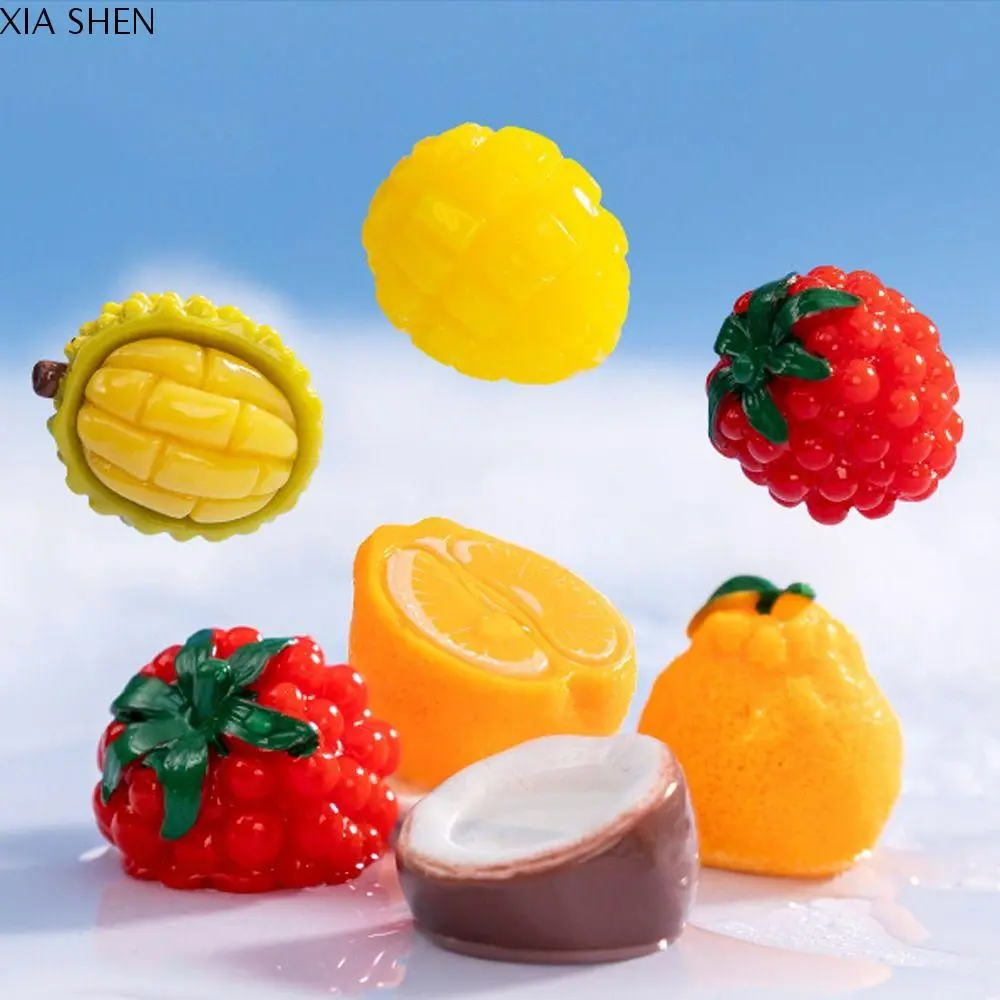 XIA SHEN Food Photography Props Cute Simulation Fruit Figurines Mini Handicrafts Fruit Figurines Miniatures 3D Realistic Artificial Fruits Home Kitchen Decorations
