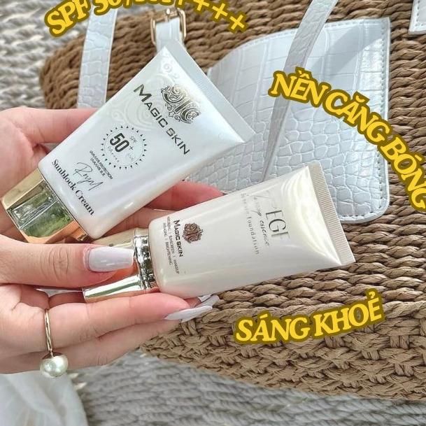 Combo 2 sản phẩm kem nền chống nắng MAGIC SKIN