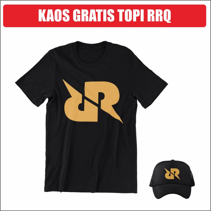 TK001 Kaos Gratis Topi Tema Esport Evos RRQ Combed 30S 2