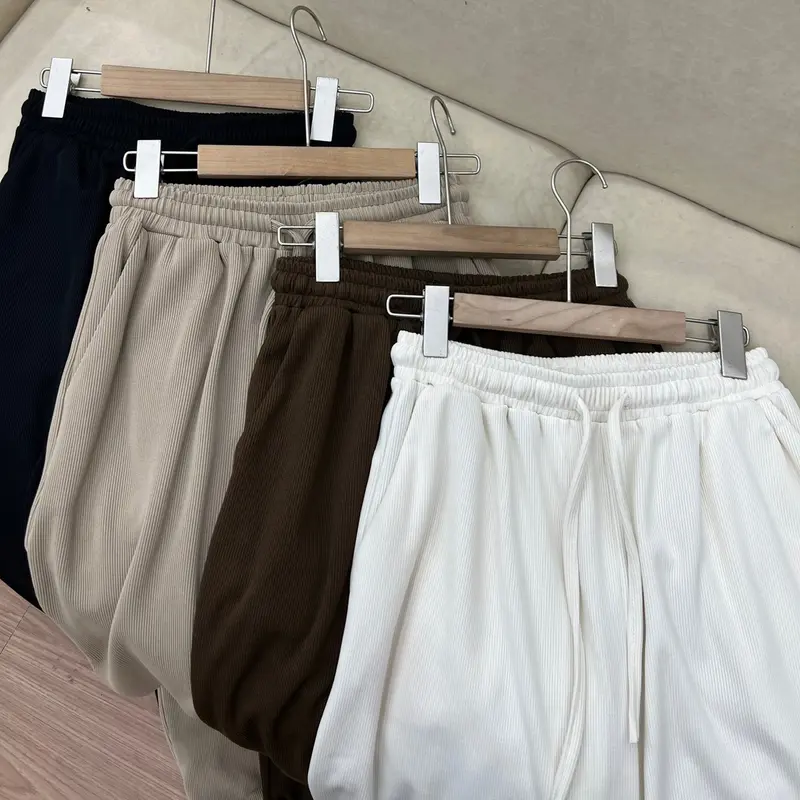 Quần nỉ tăm dây rút cạp chun , quần nỉ xuông mộc hồ lô M219  Nữ 3