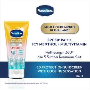 [Harga Special] VASELINE Hand Body Sunscreen Serum Daily Sun Refreshing SPF 50 PA++++ 170 mL
